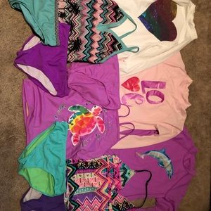 Lands end girls bathing suits